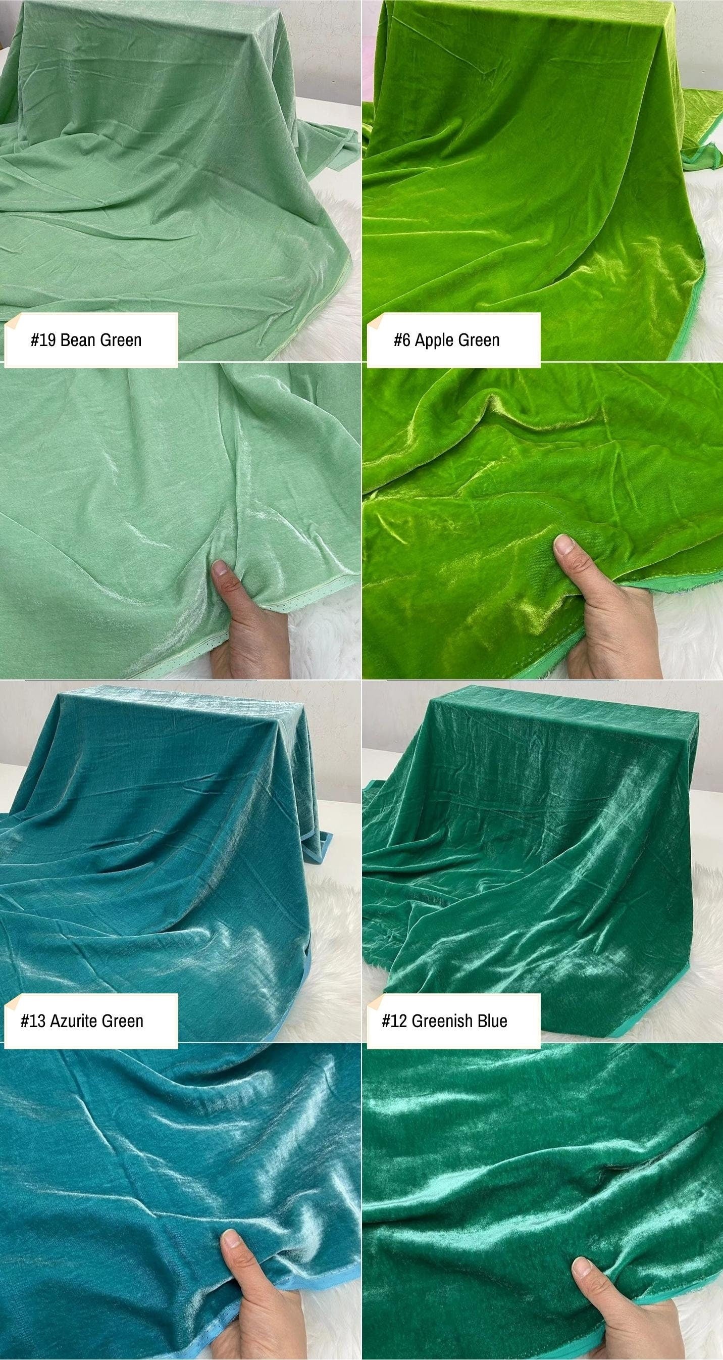 CHUNSE - 40 Momme 30 Solid Colors Silk Velvet Fabric 138cm wide by the Yard