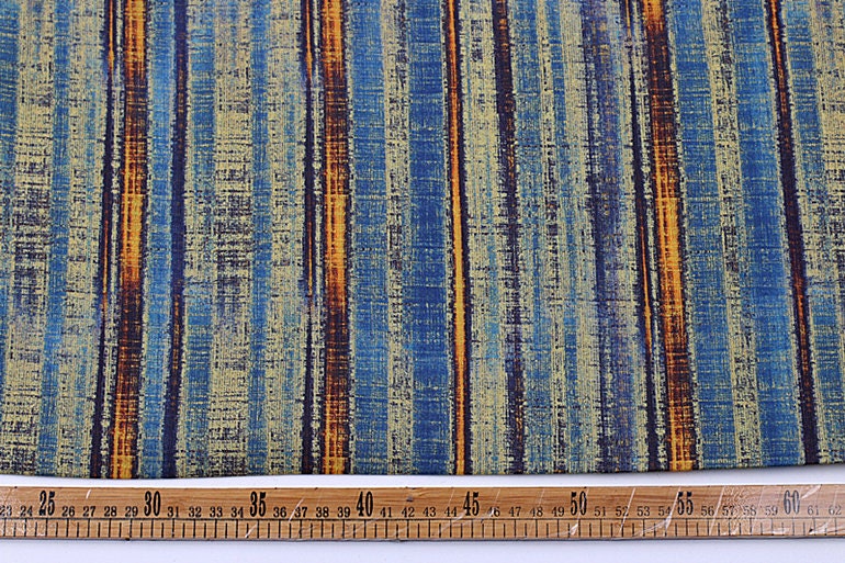 MINZUFENG - Striped Print Ramie Fabric By the Yard