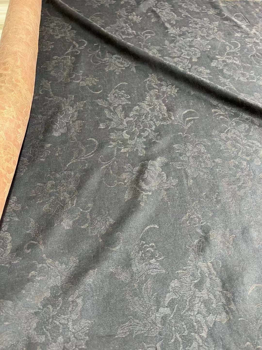 YUNMUDAN - 40 Momme Handmade Mud Silk Plant Dye Jacquard Silk Fabric - 110cm wide by the Yard