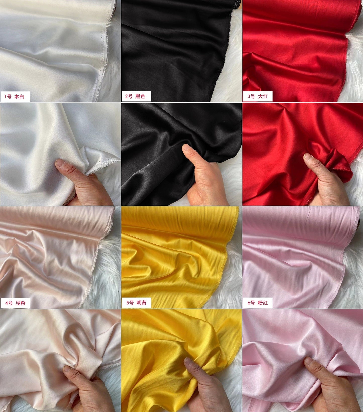 50 Colors Solid - 19 momme Stretch Silk Satin Fabric - 140cm wide by the Yard