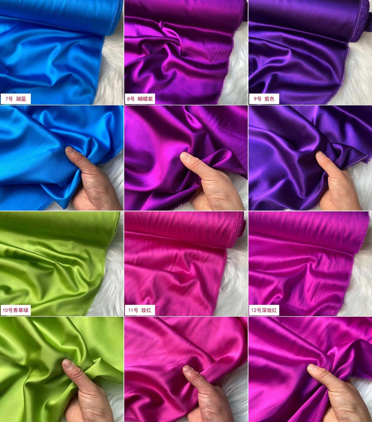 50 Colors Solid - 19 momme Stretch Silk Satin Fabric - 140cm wide by the Yard
