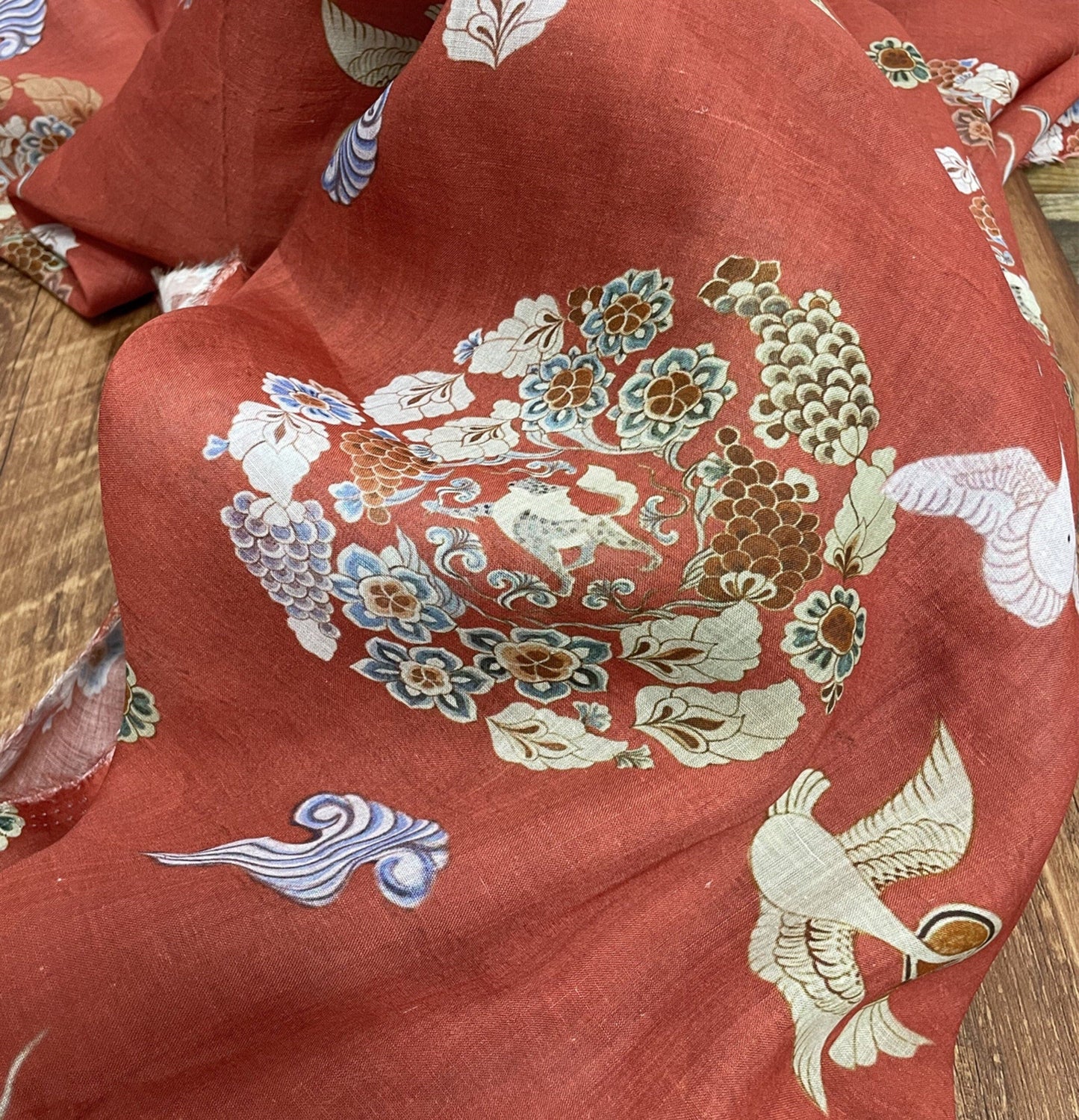 WANXIA - Digital Printing 42 Thread Count Ramie Fabric - 140cm wide by the Yard