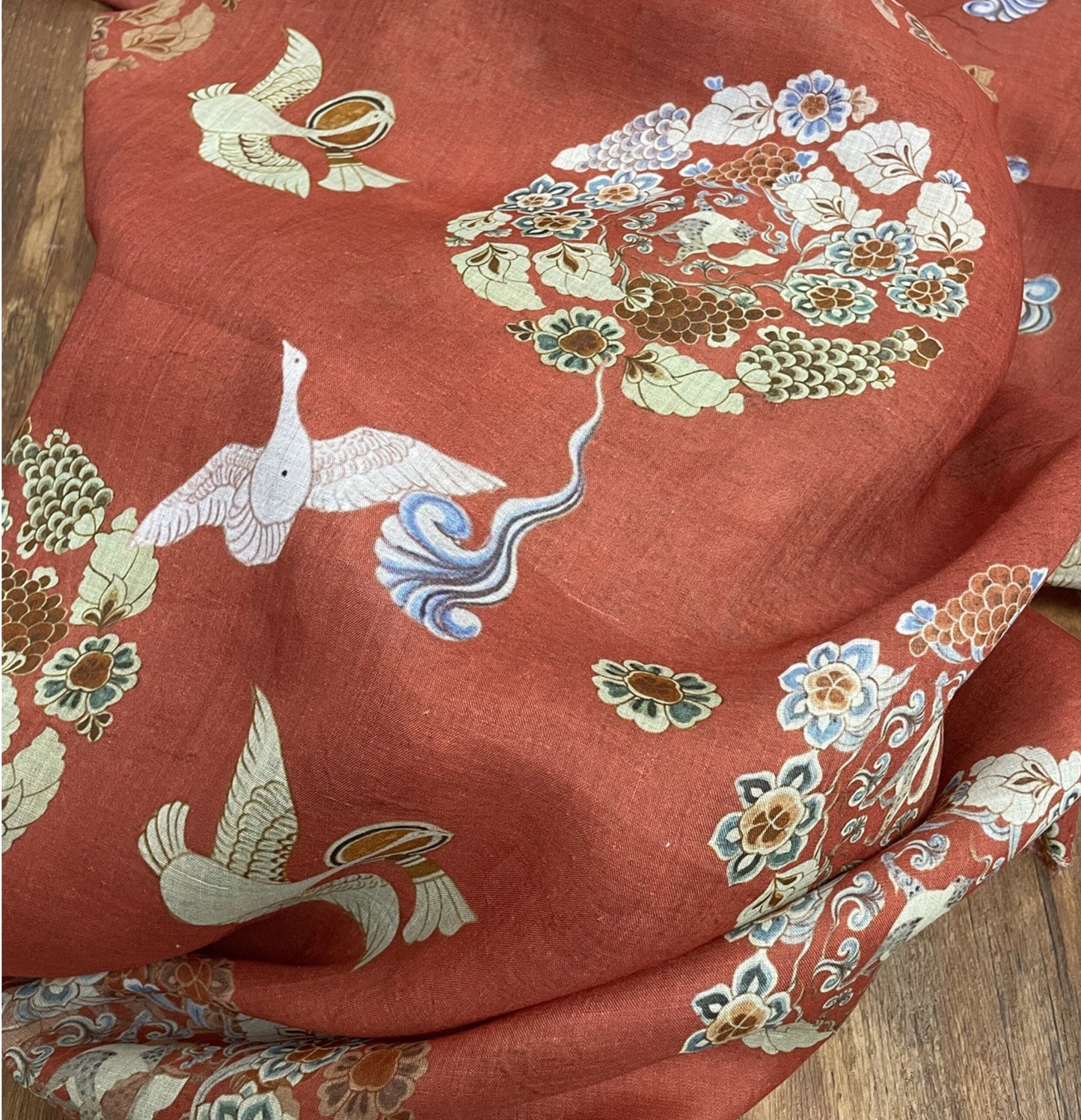 WANXIA - Digital Printing 42 Thread Count Ramie Fabric - 140cm wide by the Yard