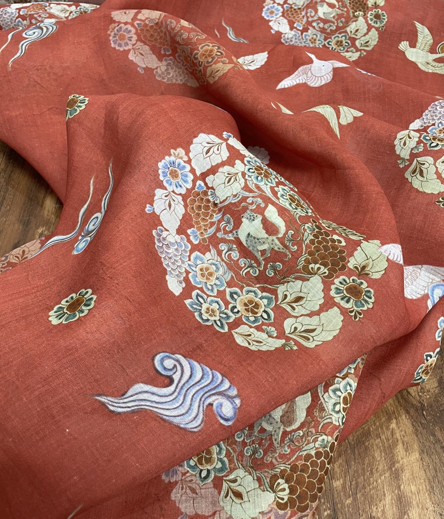 WANXIA - Digital Printing 42 Thread Count Ramie Fabric - 140cm wide by the Yard