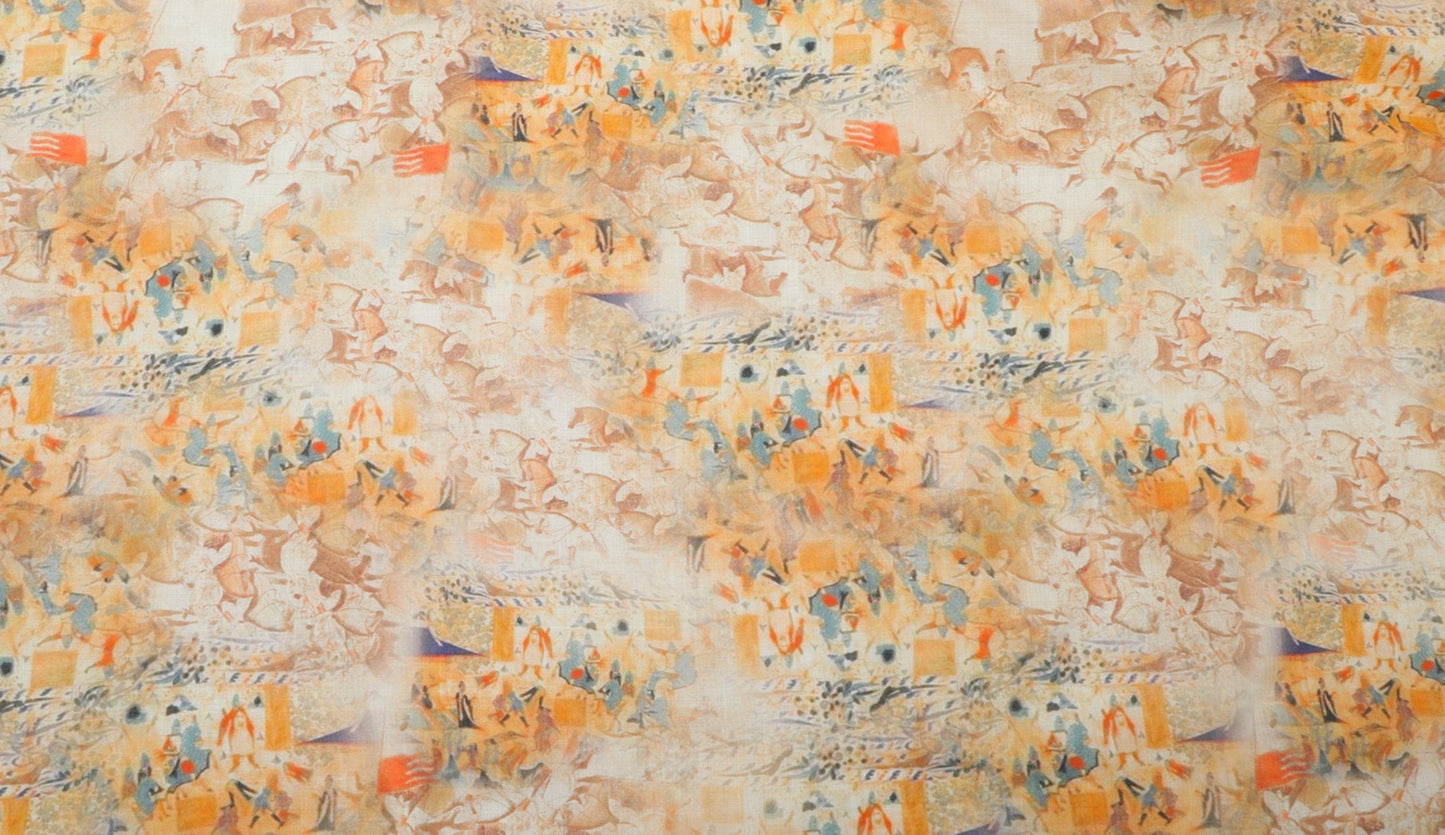 XUELIU - Digital Printing 42 Thread Count Ramie Fabric - 140cm wide by the Yard