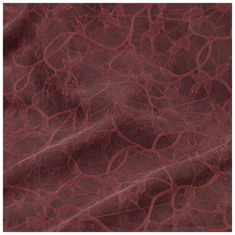 GUIWENTIHUA - 22 Momme Handmade Jacquard Mud Silk Satin Fabric - 110cm by the Yard