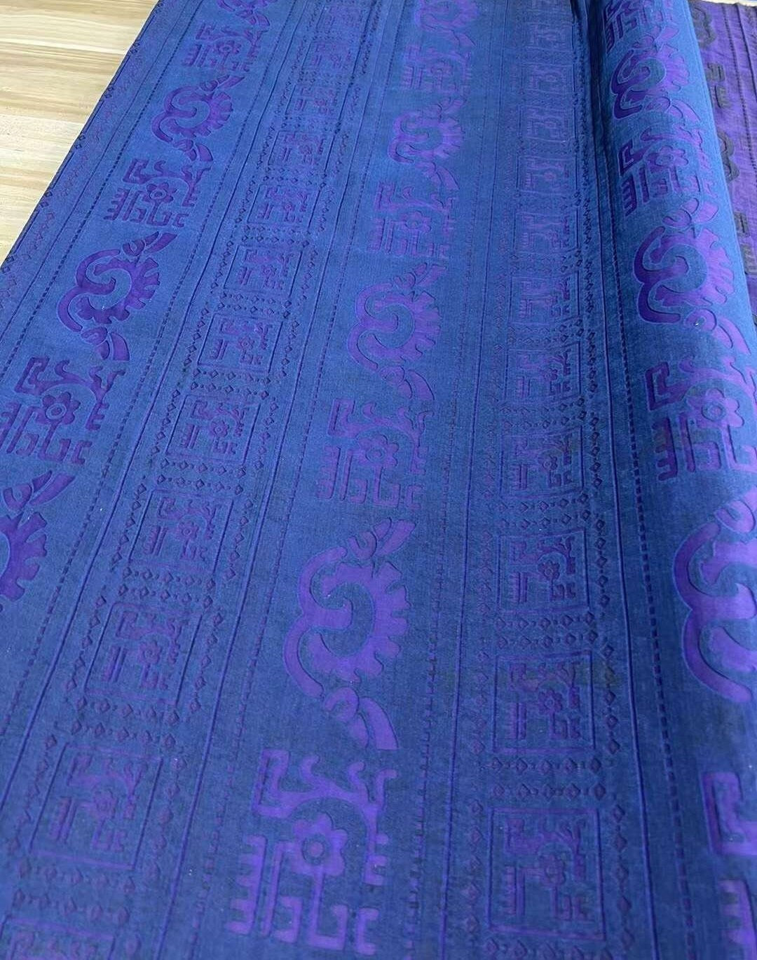 ZILANTIAO - 50 Momme Vintage Style Jacquard Plant Dye Mud Silk Fabric - 110cm wide by the Yard