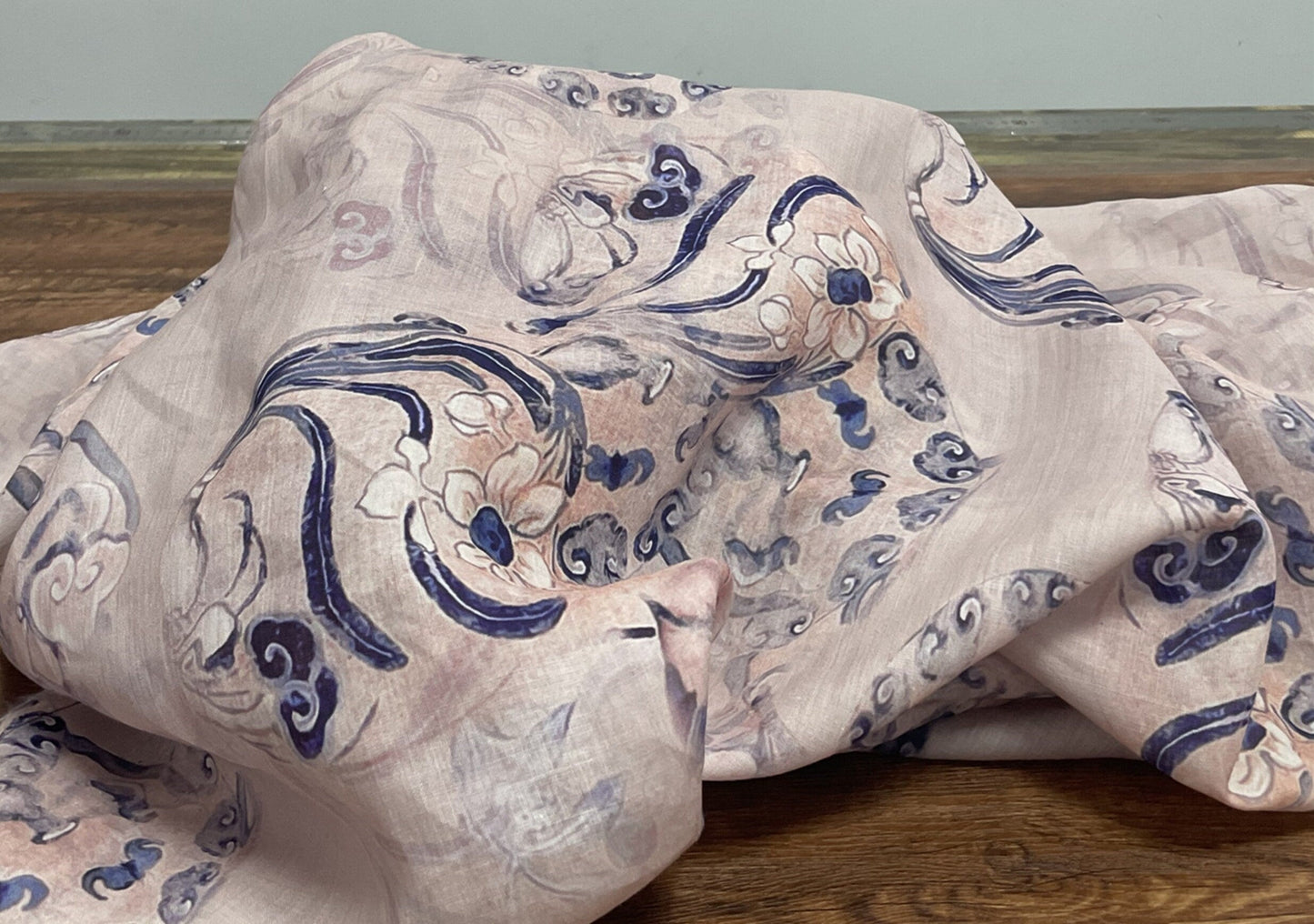 QINHUACI - Digital Printing 42 Thread Count Ramie Fabric - 140cm wide by the Yard
