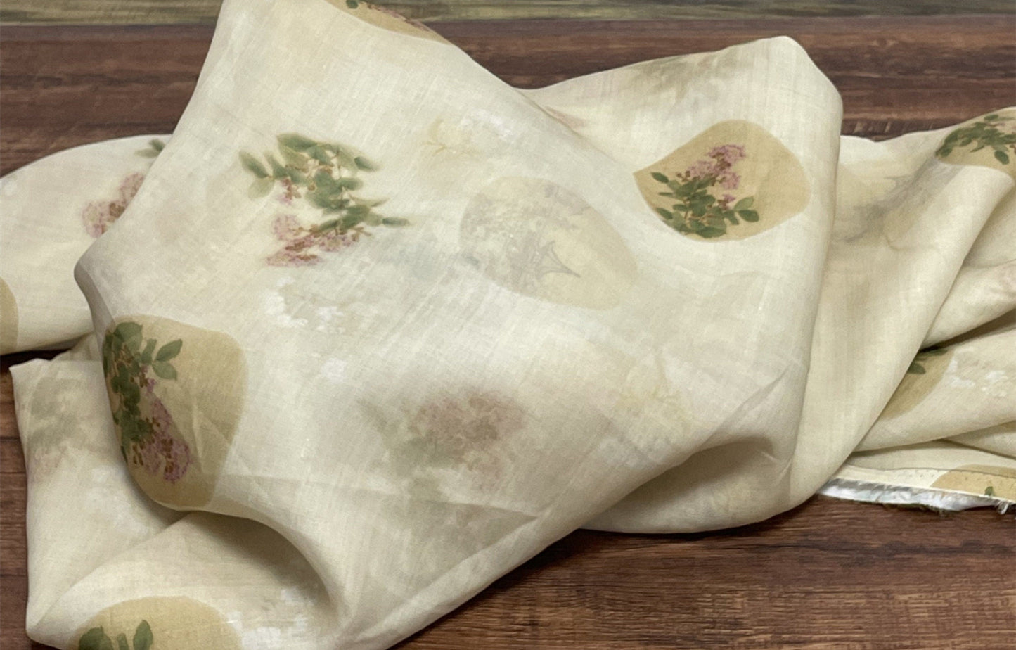 JINGHUA - Digital Printing 42 Thread Count Ramie Fabric - 140cm wide by the Yard