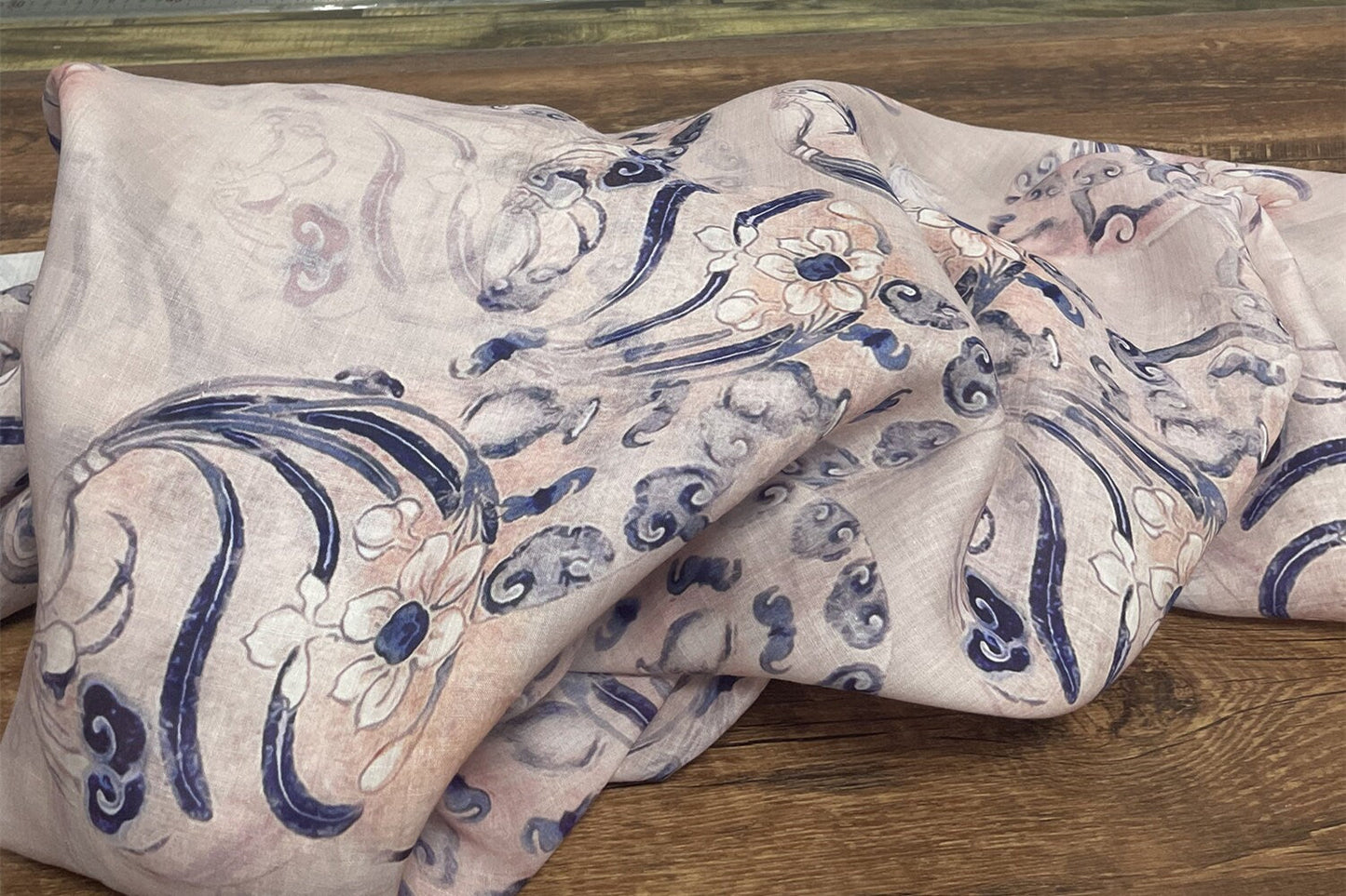 QINHUACI - Digital Printing 42 Thread Count Ramie Fabric - 140cm wide by the Yard