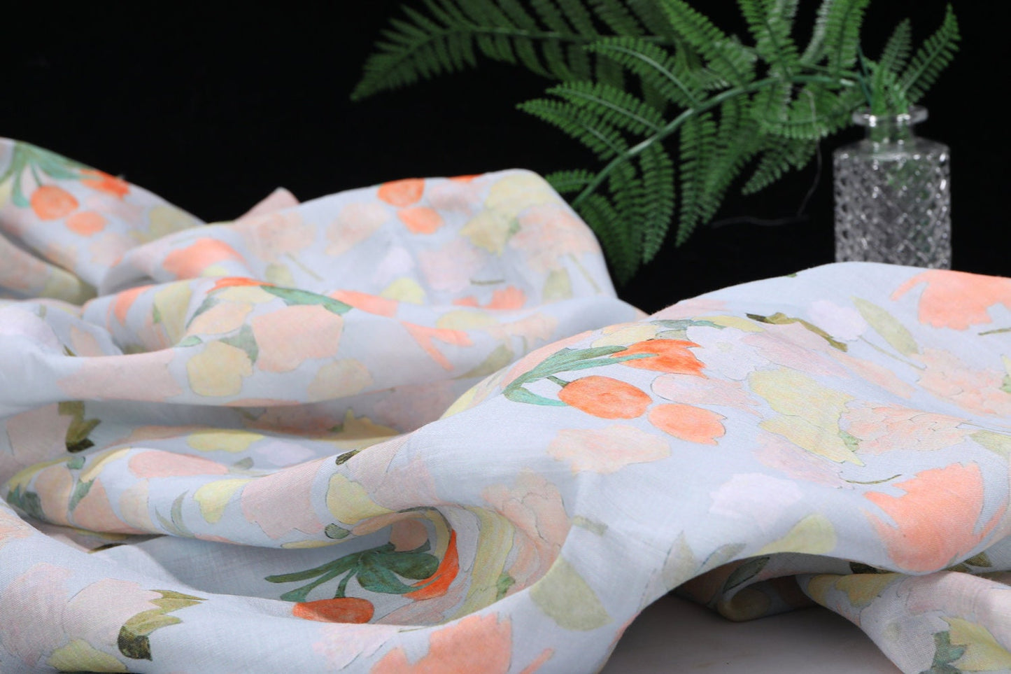 QIUYINONG - Digital Printing 42 Thread Count Ramie Fabric - 140cm wide by the Yard