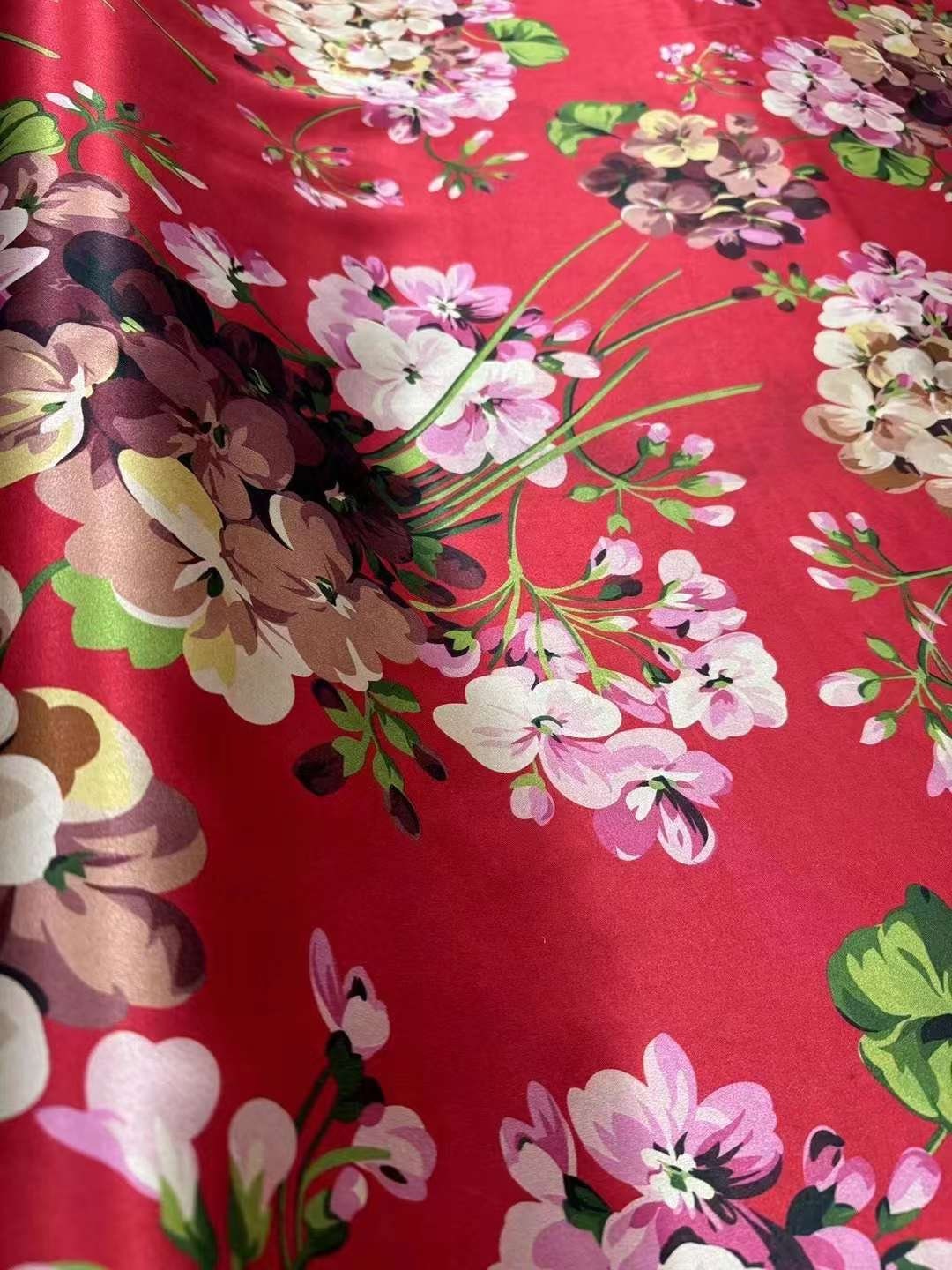 FENXINZI - 50 Momme Handmade PIZI Mud Silk Satin Fabric - 110cm wide by the Yard