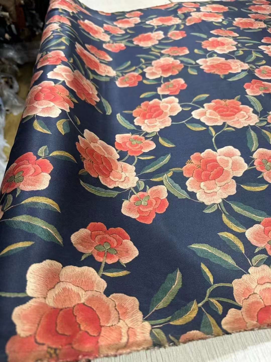 FENFURONG - 50 Momme Handmade PIZI Mud Silk Satin Fabric - 110cm wide by the Yard