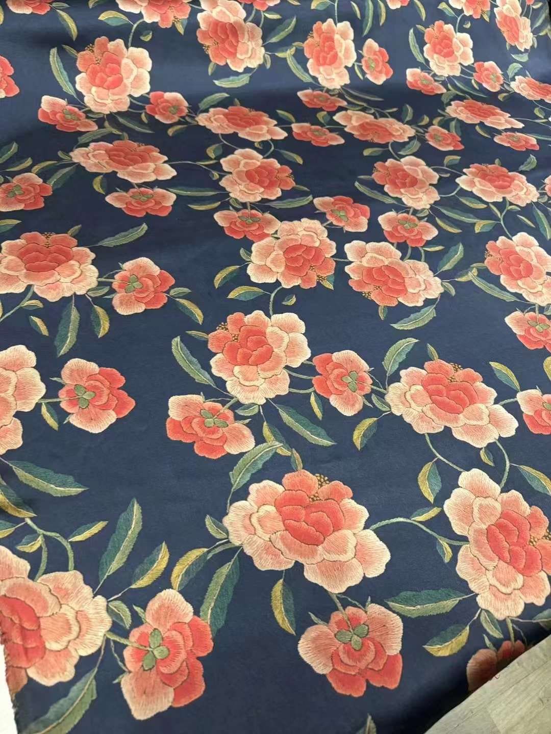 FENFURONG - 50 Momme Handmade PIZI Mud Silk Satin Fabric - 110cm wide by the Yard