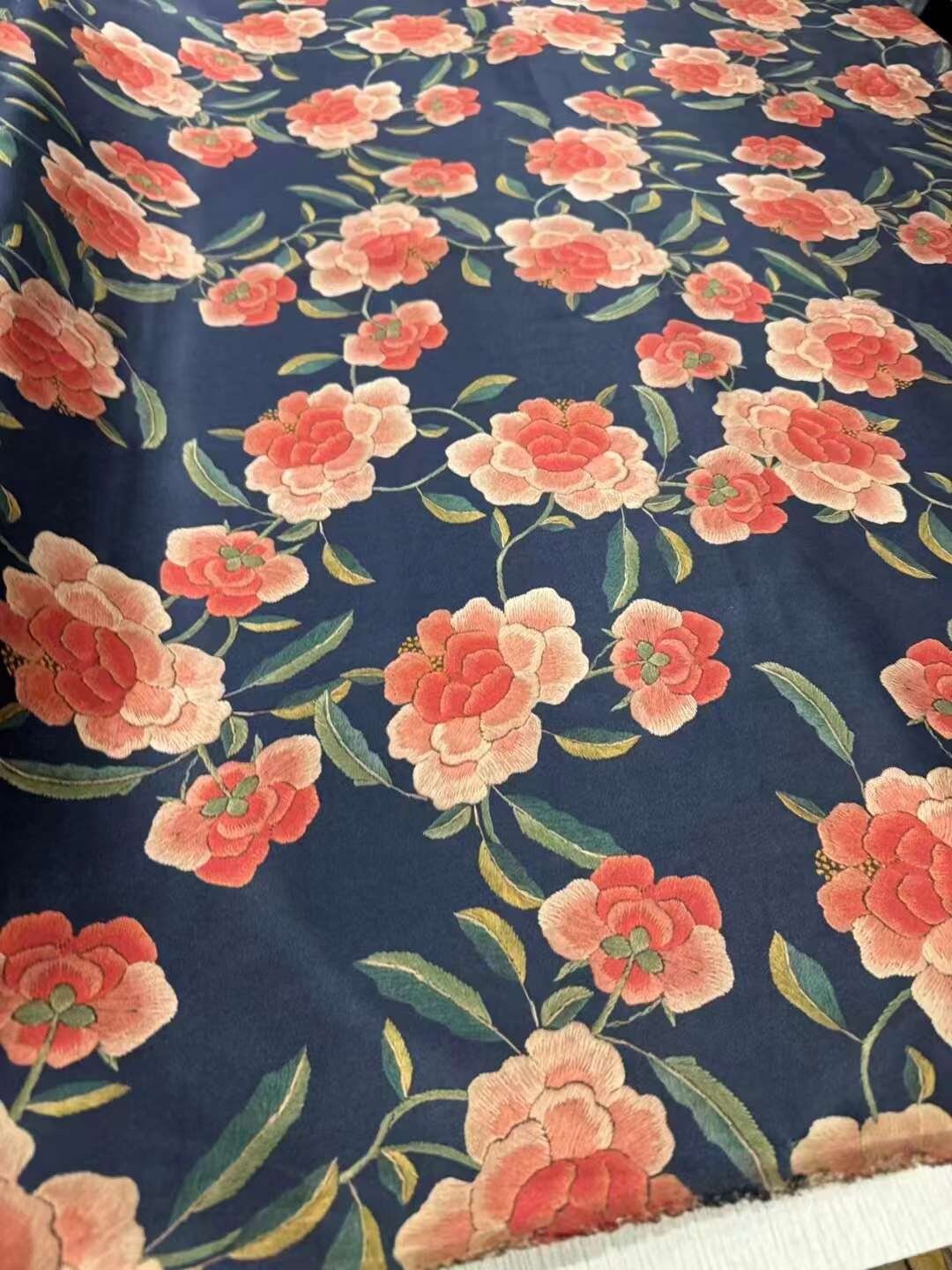 FENFURONG - 50 Momme Handmade PIZI Mud Silk Satin Fabric - 110cm wide by the Yard