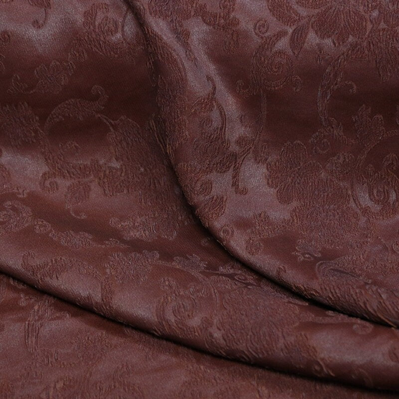 GLEJUN - 28 Momme Jacquard Handmade Plant Dye HongYunsha Silk Fabric - 110cm wide by the Yard