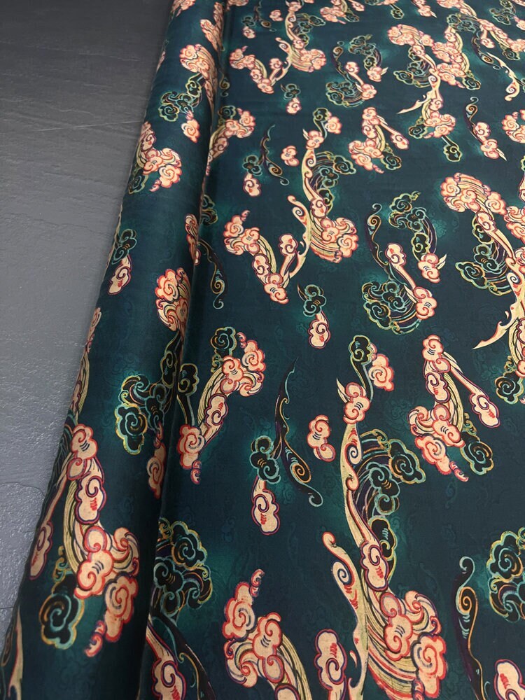 CANGHAIXY - 25 Momme Stretch Plant Dye HongYunSha Silk Fabric - 114cm wide by the Yard