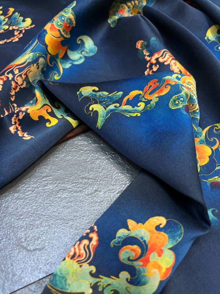 XYRANYIN - 25 Momme Stretch Plant Dye HongYunSha Silk Fabric - 114cm wide by the Yard
