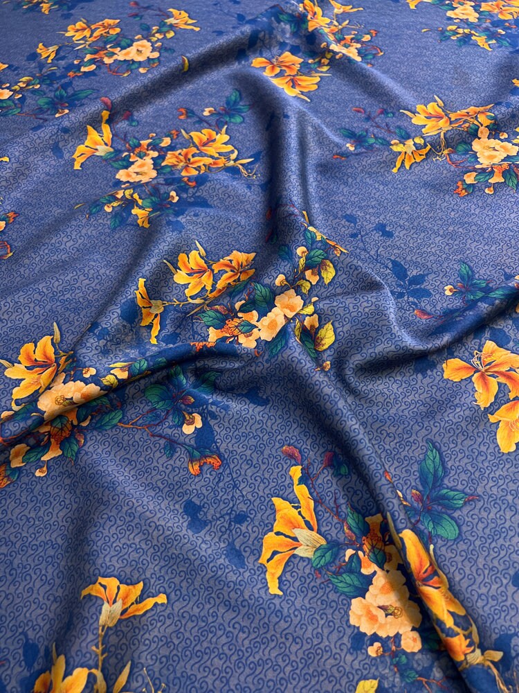 ZHEGUILIN - 25 Momme Stretch Plant Dye HongYunSha Silk Fabric - 114cm wide by the Yard