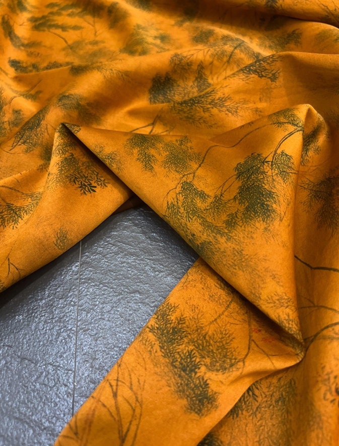 YEYUEMIDIX - 25 Momme Stretch Plant Dye HongYunSha Silk Fabric - 114cm wide by the Yard