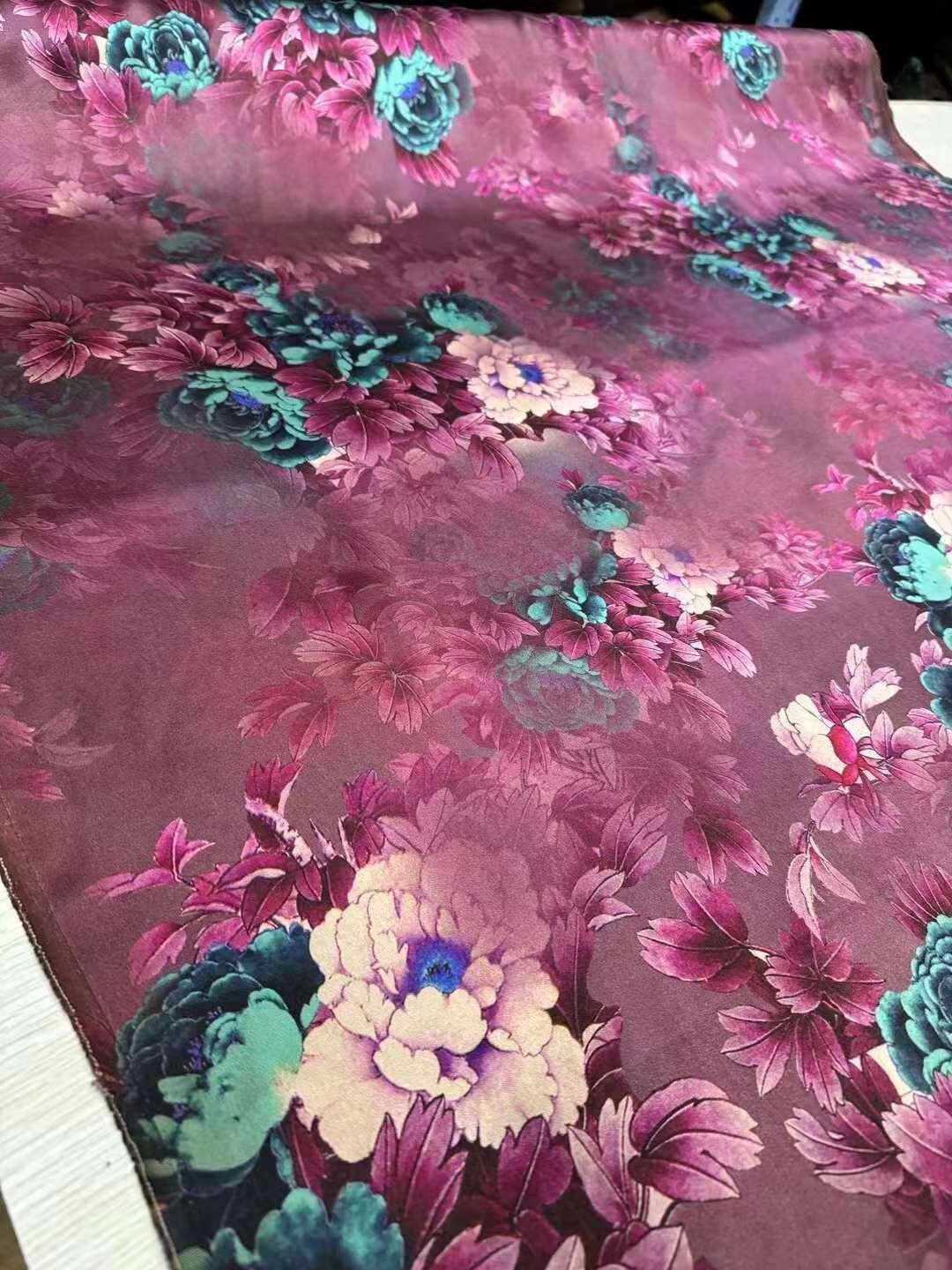 DOUYAN - 50 Momme Handmade PIZI Mud Silk Satin Fabric - 110cm wide by the Yard