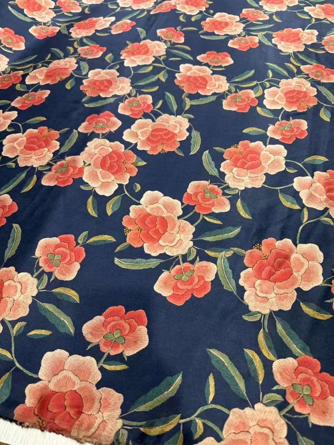FENFURONG - 50 Momme Handmade PIZI Mud Silk Satin Fabric - 110cm wide by the Yard