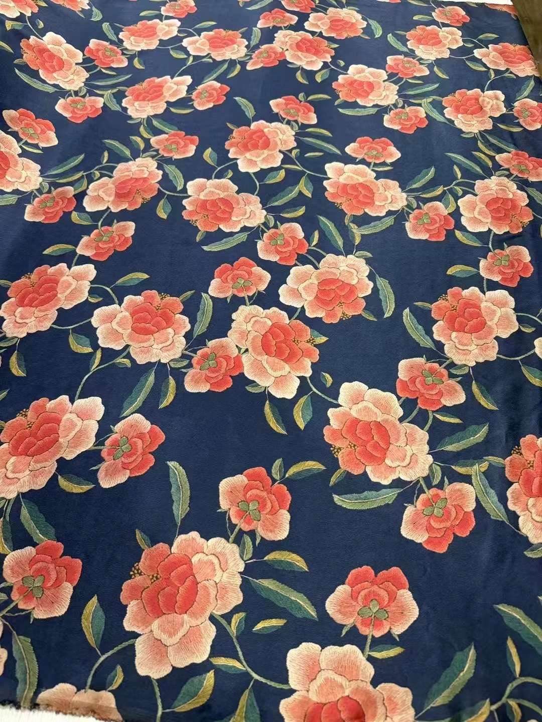 FENFURONG - 50 Momme Handmade PIZI Mud Silk Satin Fabric - 110cm wide by the Yard