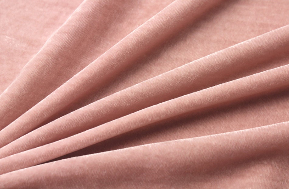 Vintage PINK - Fine Stylish Silk Velvet Fabric 114cm wide by the Yard