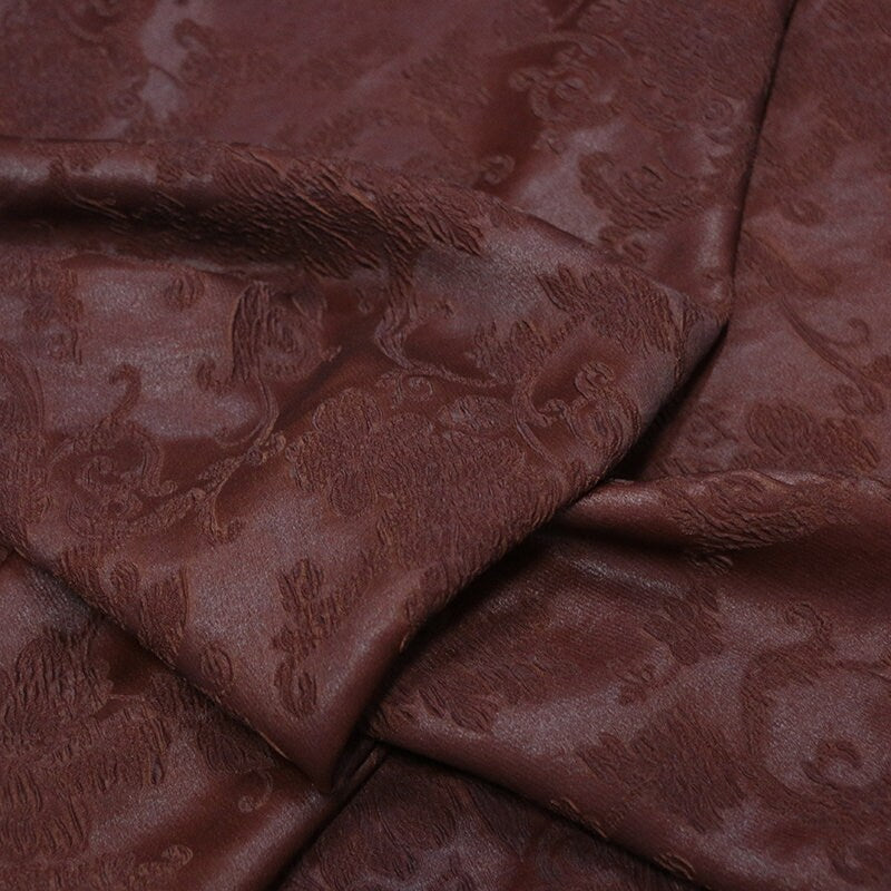 GLEJUN - 28 Momme Jacquard Handmade Plant Dye HongYunsha Silk Fabric - 110cm wide by the Yard