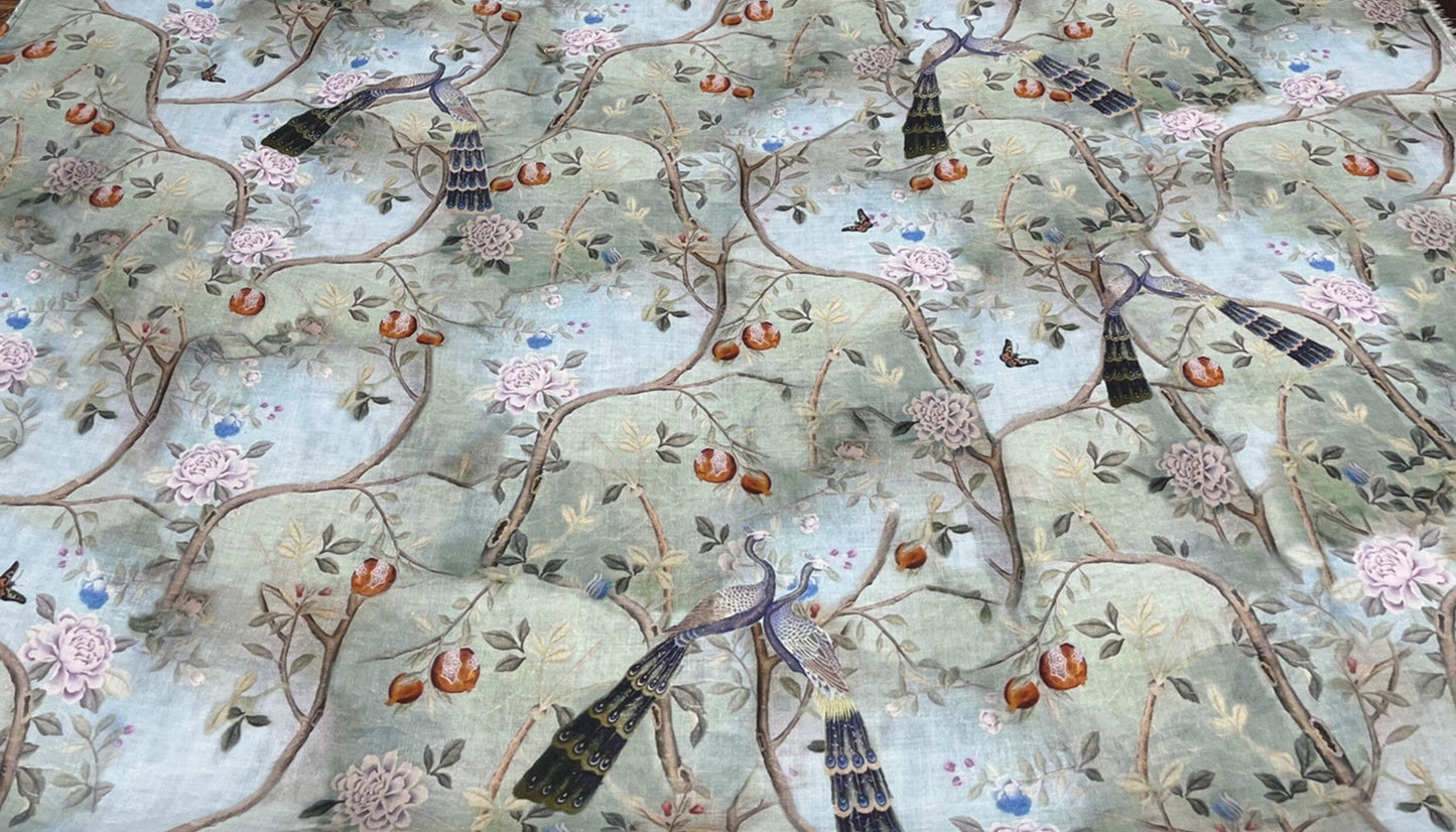 KONGQUE - Digital Printing 42 Thread Count Ramie Fabric - 140cm wide by the Yard