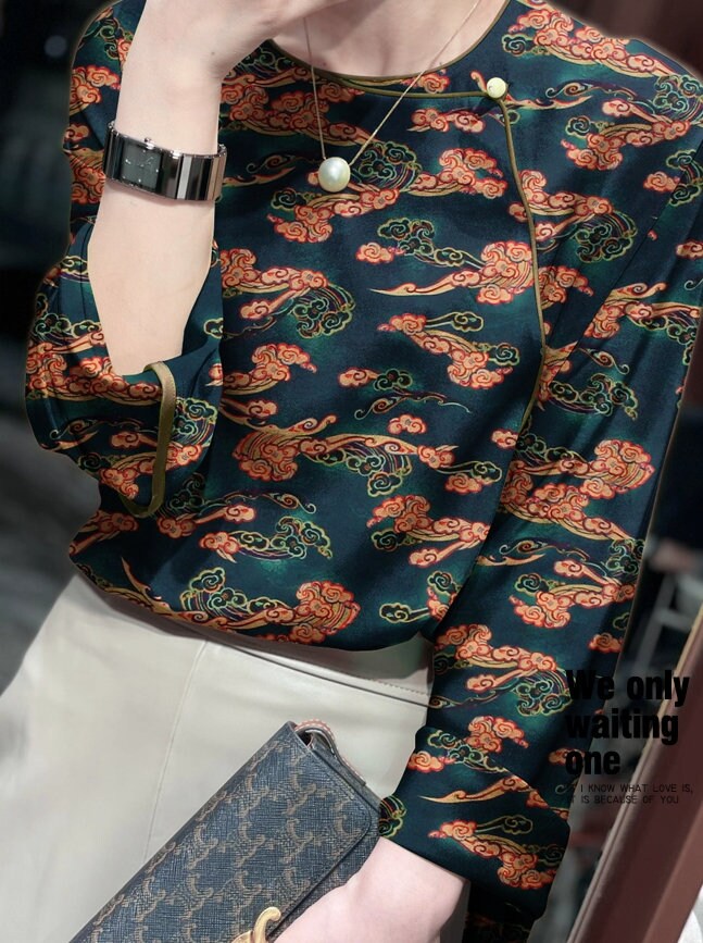 CANGHAIXY - 25 Momme Stretch Plant Dye HongYunSha Silk Fabric - 114cm wide by the Yard