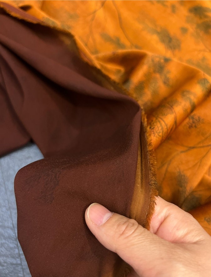 YEYUEMIDIX - 25 Momme Stretch Plant Dye HongYunSha Silk Fabric - 114cm wide by the Yard