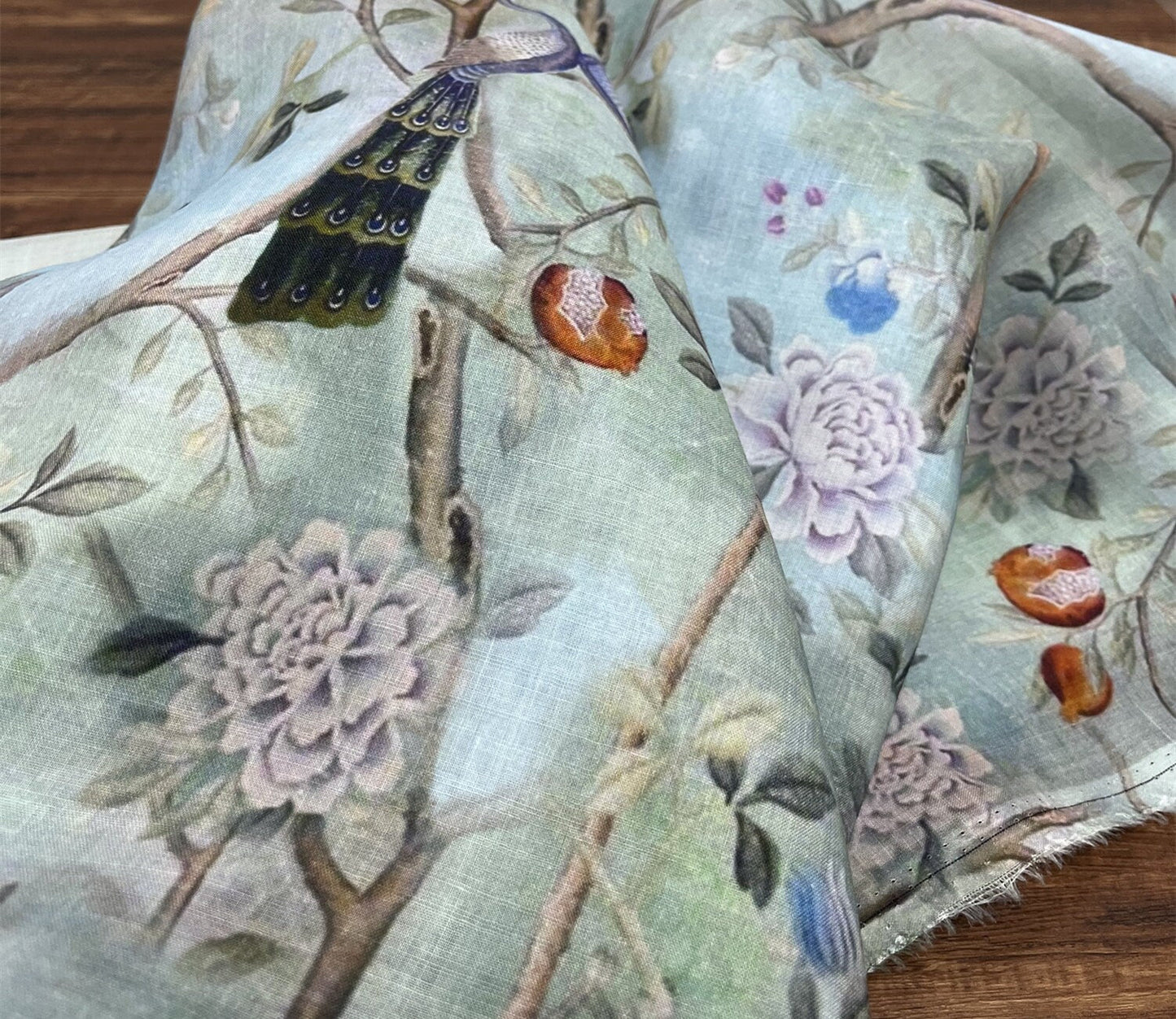 KONGQUE - Digital Printing 42 Thread Count Ramie Fabric - 140cm wide by the Yard
