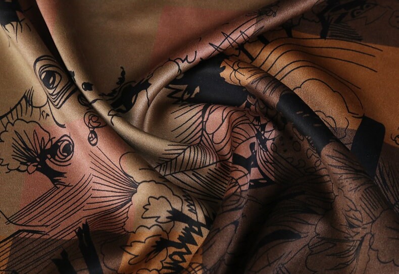 FGYH - Handmade 70 Momme PIZI Mud Silk Satin Fabric - 112cm by the Yard