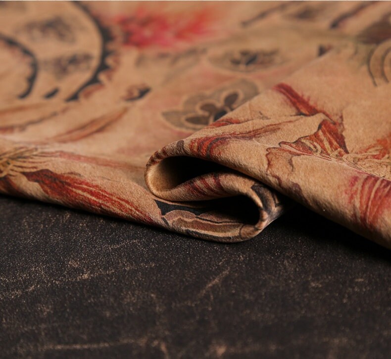 CTYH - Handmade 58 Momme PIZI Mud Silk Satin Fabric - 112cm by the Yard