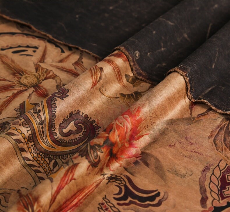 CTYH - Handmade 58 Momme PIZI Mud Silk Satin Fabric - 112cm by the Yard