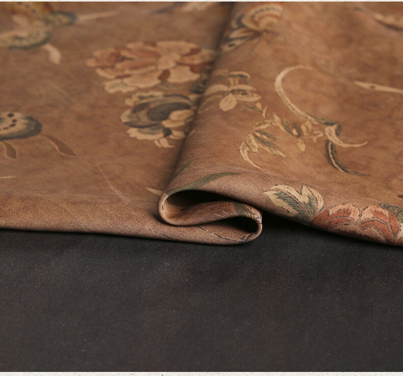 GDHD - Handmade 50 Momme PIZI Mud Silk Satin Fabric - 118cm by the Yard