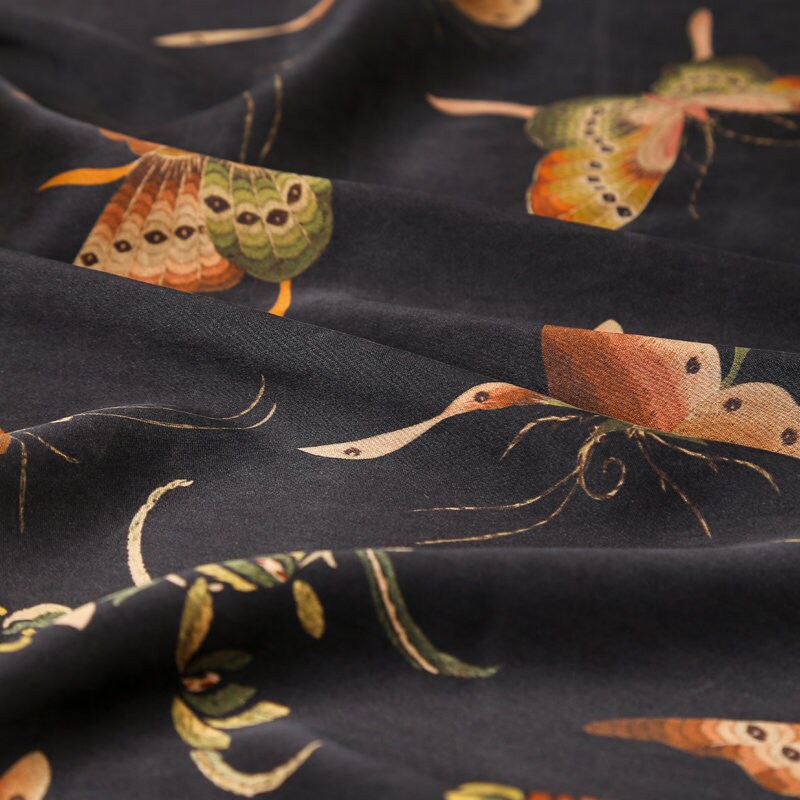 GDHD - Handmade 50 Momme PIZI Mud Silk Satin Fabric - 118cm by the Yard
