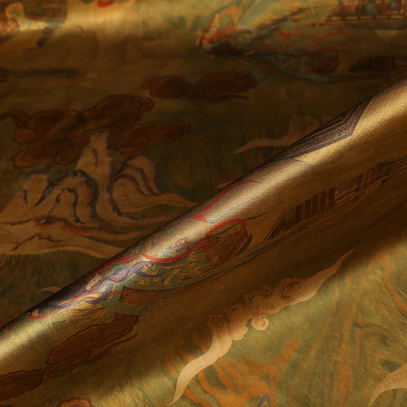 FT - Handmade 50 Momme PIZI Mud Silk Satin Fabric - 112cm by the Yard