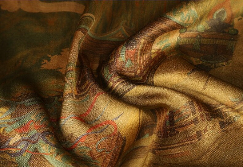 FT - Handmade 50 Momme PIZI Mud Silk Satin Fabric - 112cm by the Yard