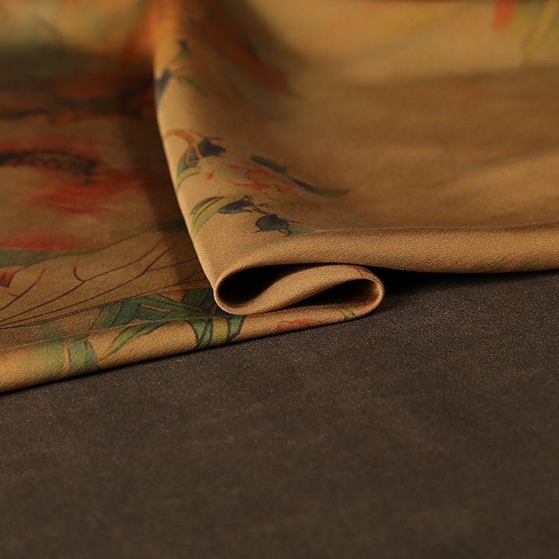 FGHH - Handmade 60 Momme PIZI Mud Silk Satin Fabric - 112cm by the Yard