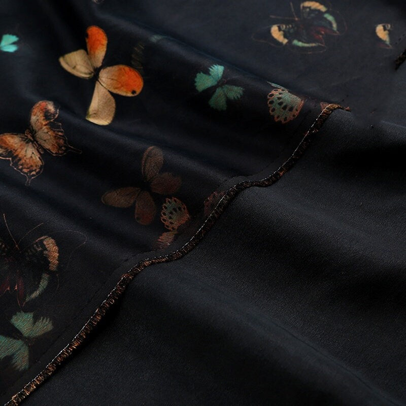CDYH- Handmade 40 Momme PIZI Mud Silk Satin Fabric - 114cm by the Yard