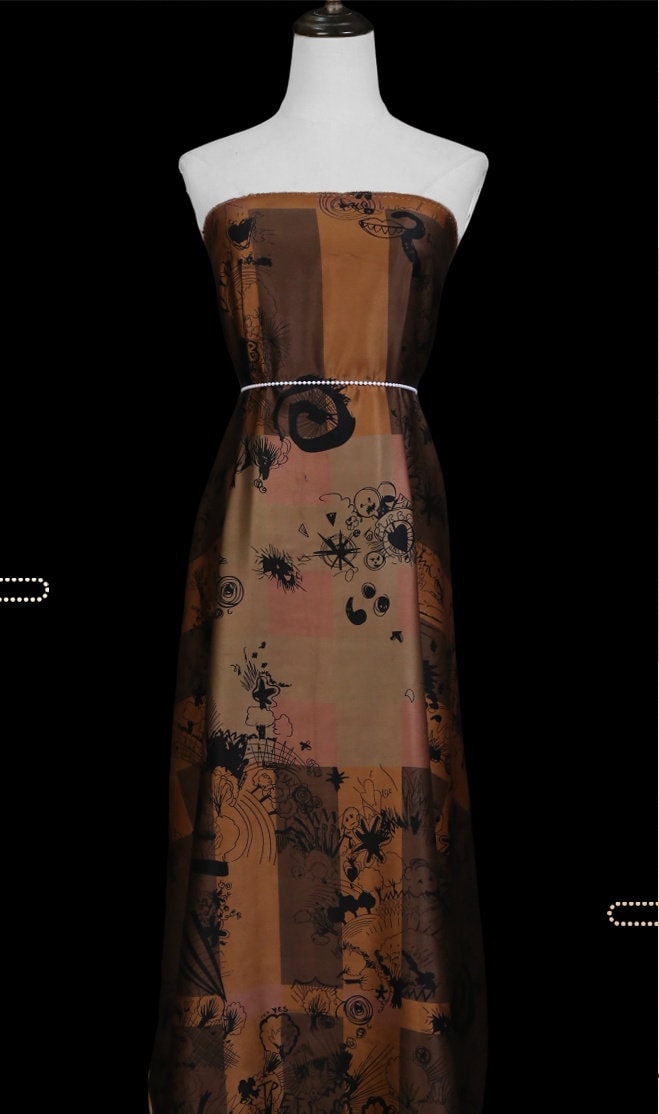 FGYH - Handmade 70 Momme PIZI Mud Silk Satin Fabric - 112cm by the Yard