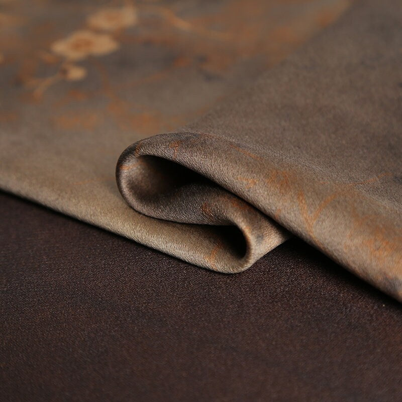 BMYH - Handmade 65 Momme PIZI Mud Silk Satin Fabric - 112cm by the Yard