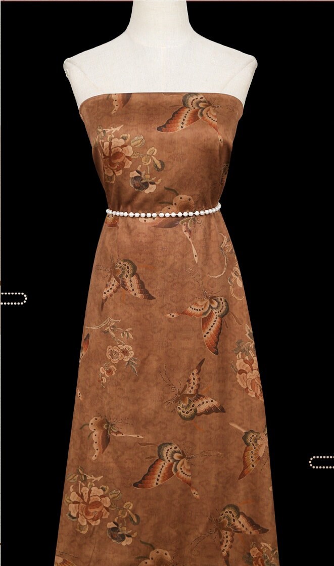 GDHD - Handmade 50 Momme PIZI Mud Silk Satin Fabric - 118cm by the Yard