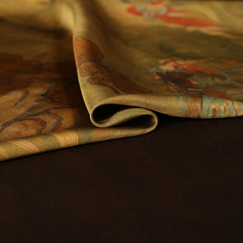 FT - Handmade 50 Momme PIZI Mud Silk Satin Fabric - 112cm by the Yard