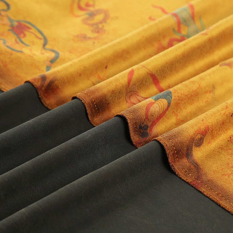 XFTYH - Handmade 43 Momme PIZI Mud Silk Satin Fabric - 114cm by the Yard