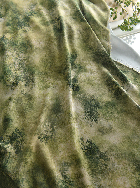 RYSHANLV - Hight 60 Count Rayon Satin Faux Silk Chinese Style Floral Cheongsam Dress Fabric - 145cm wide by the Yard