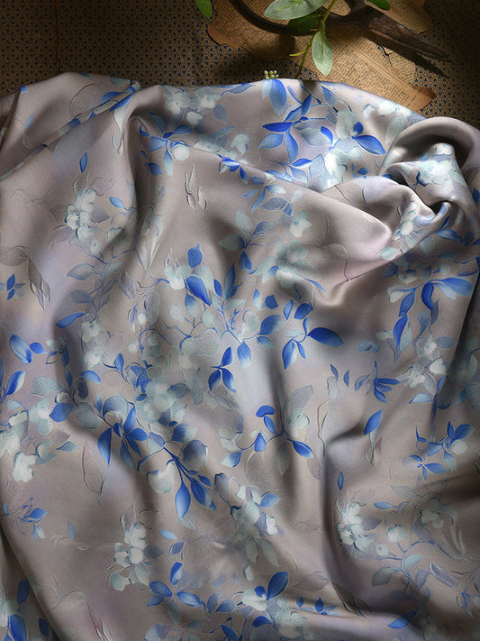 RYRUXUEE  - Hight 60 Count Rayon Satin Faux Silk Chinese Style Floral Cheongsam Dress Fabric - 145cm wide by the Yard