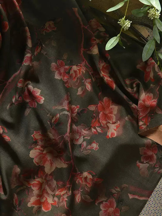 RYLINSEN- Hight 60 Count Rayon Satin Faux Silk Chinese Style Floral Cheongsam Dress Fabric - 145cm wide by the Yard
